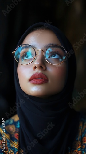 Unique Perspective Reveals Beauty in Temanggung, Indonesia on June 21, 2022. Generative AI photo