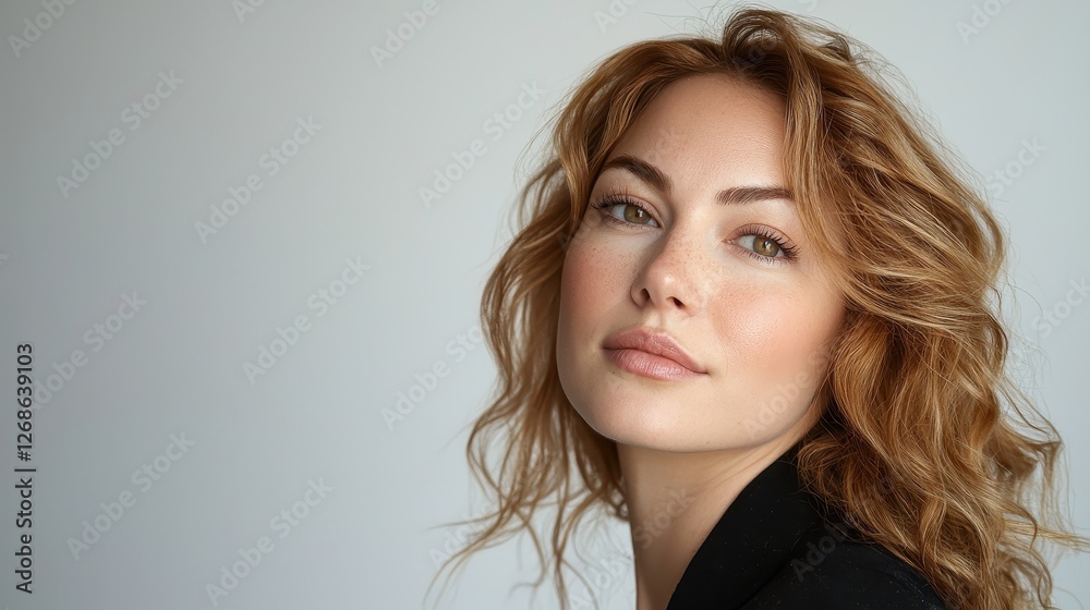 Captivating portrait of a young woman studio setting photography soft lighting close-up beauty concept Captivating portrait of a young woman studio setting photography soft lighting close-up beauty concept
