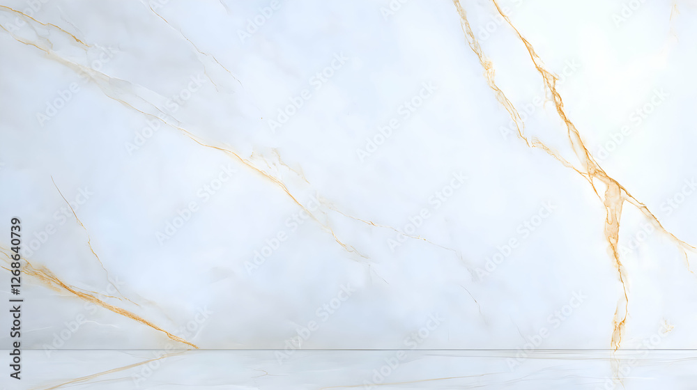 Obraz premium White Marble Texture with Gold Veins Background