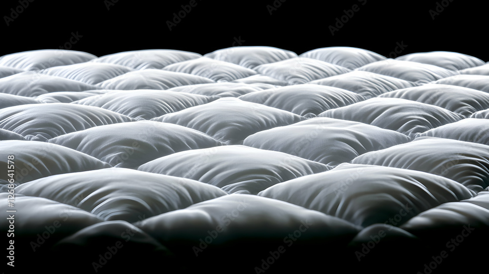 Fototapeta premium White Quilted Fabric Texture with Diamond Pattern