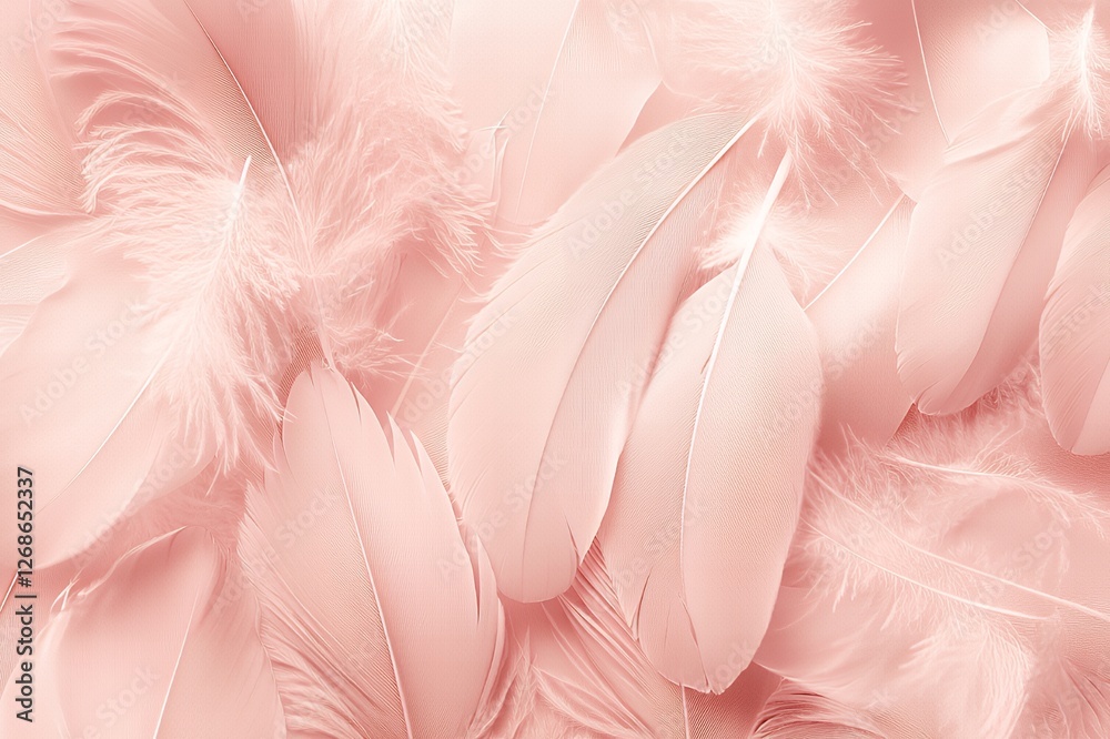 Fototapeta premium Soft Pink Feathers Background Texture Delicate and Elegant Design