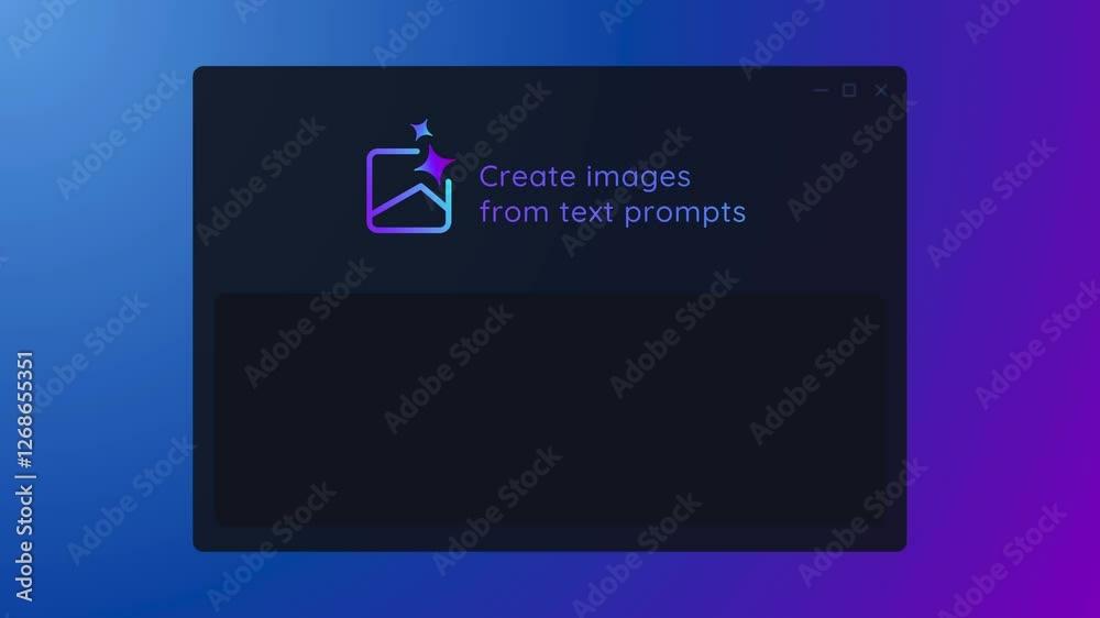 Generate image with artificial intelligence generative AI user interface application create graphic art from text prompt button form