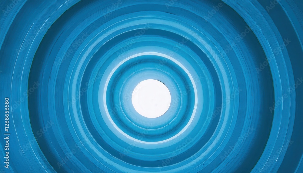 concentric blue circular layers forming a hypnotic spiral leading to a bright white center, ideal for modern graphic designs concentric blue circular layers forming a hypnotic spiral leading to a bright white center, ideal for modern graphic designs