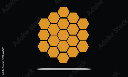 Honeycomb bee icon on white background. honeycomb icon for your web site design, logo, app, UI. flat style. honey comb sign.  Vector Illustration .