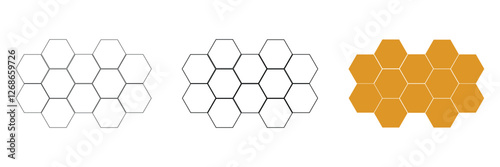 Honeycomb bee icon on white background. honeycomb icon for your web site design, logo, app, UI. flat style. honey comb sign.  Vector Illustration .