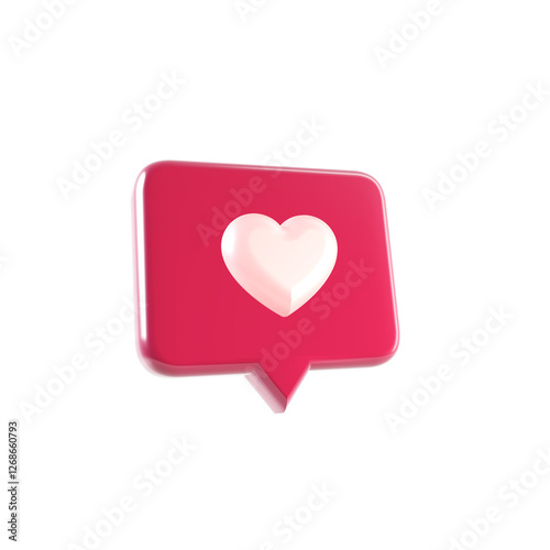 3D Illustration of Like or Love Icon