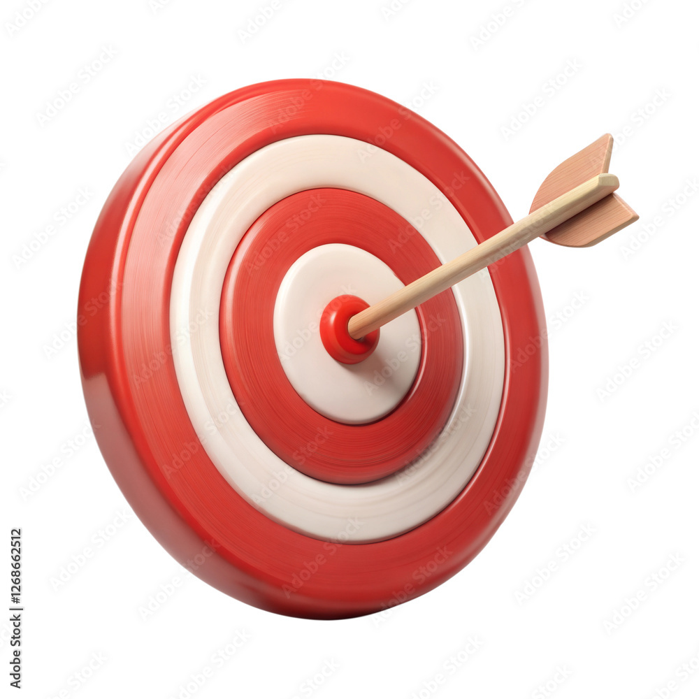 Red and White Target with Arrow Centered Red and White Target with Arrow Centered