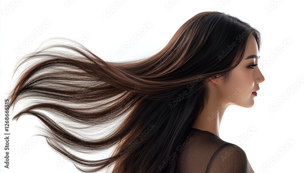 Fototapeta premium girl with long hair