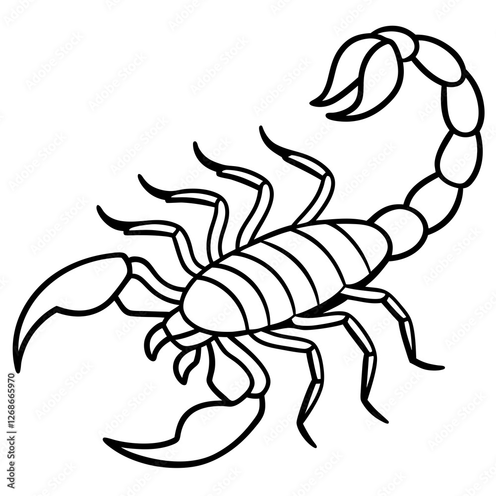 Minimalist Scorpion Line Art Minimalist Scorpion Line Art
