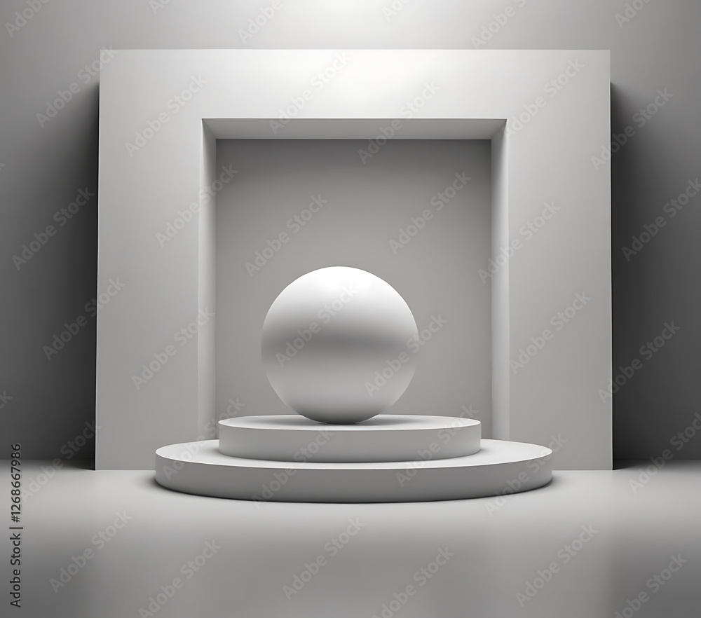 Fototapeta premium 3d render of an empty room