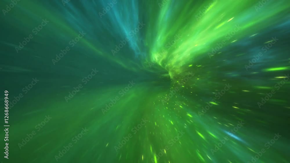 abstract green background with stars  vj loop 3D. Mov