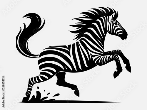 Zebra Silhouette Vector Illustration