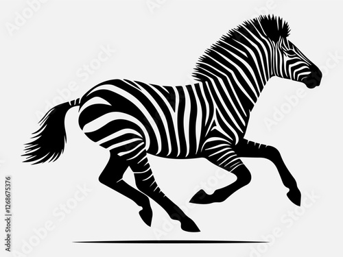 Zebra Silhouette Vector Illustration