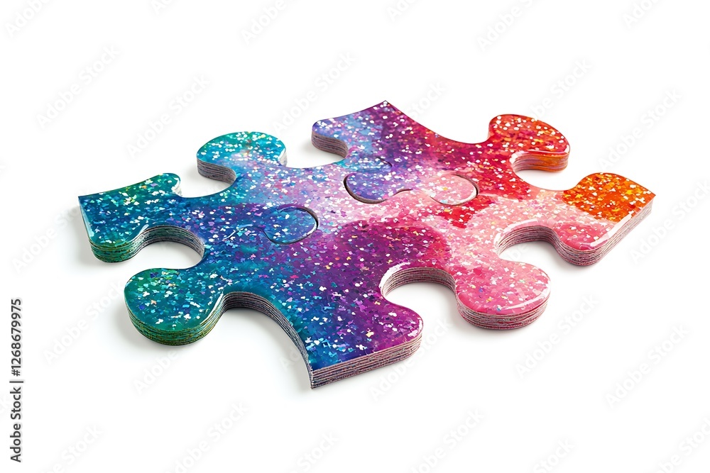 Fototapeta premium Puzzle piece isolated on white background close up. Business solution concept