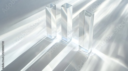 Frosted glass 3D graph visualizing financial growth  clean and modern design  abstract economic concept.
