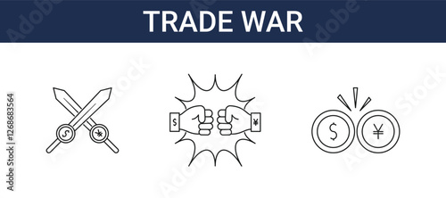 Trade War icon pack collection
