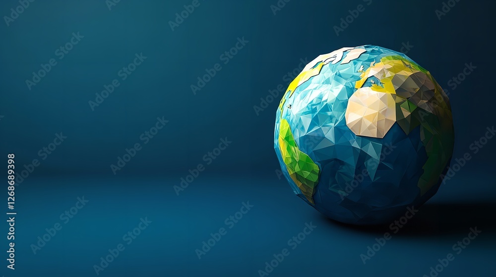 3D Rendering Low Poly Earth Globe Illustration
3D Rendering Low Poly Earth Globe Illustration