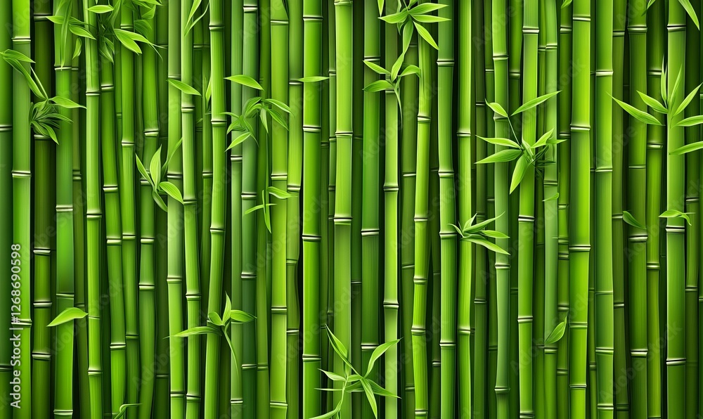 A vibrant green bamboo background with detailed textures, perfect for creating an elegant and exotic Asian-inspired setting for product photography. The bamboo stalks form the bamboo forest background A vibrant green bamboo background with detailed textures, perfect for creating an elegant and exotic Asian-inspired setting for product photography. The bamboo stalks form the bamboo forest background