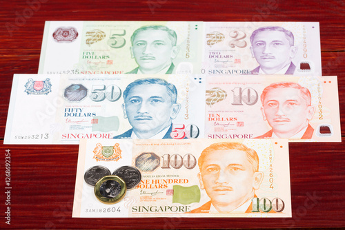 Photography Singapore money - coins and banknotes