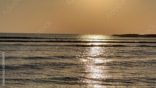 sunset on the beach
