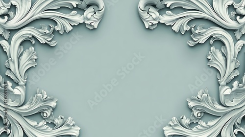 Elegant White Ornate Floral Frame Design