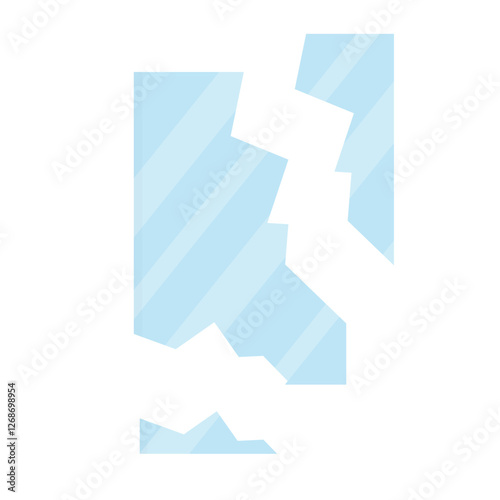 vector illustration of broken, cracked glass