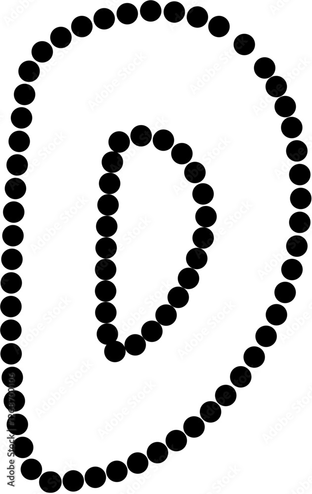 Vector illustration of uppercase letter D in dashed line style. Ideal for kids' tracing worksheets, coloring pages, and educational materials. Vector illustration of uppercase letter D in dashed line style. Ideal for kids' tracing worksheets, coloring pages, and educational materials.