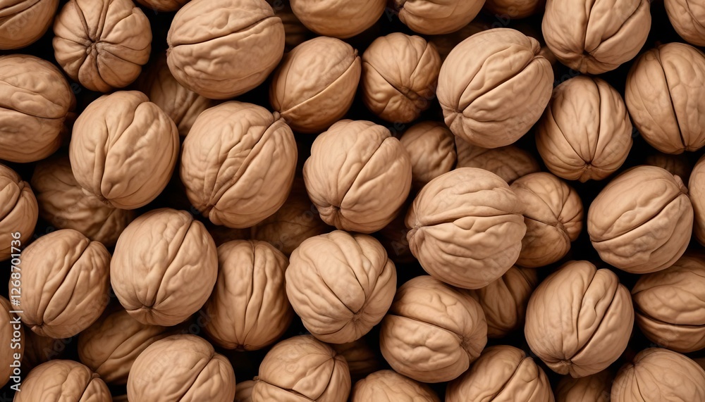 Close-up of shelled walnuts background Close-up of shelled walnuts background