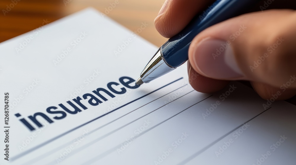 Filling Out Insurance Form. Financial Security And Risk Management For Peace Of Mind. Filling Out Insurance Form. Financial Security And Risk Management For Peace Of Mind.