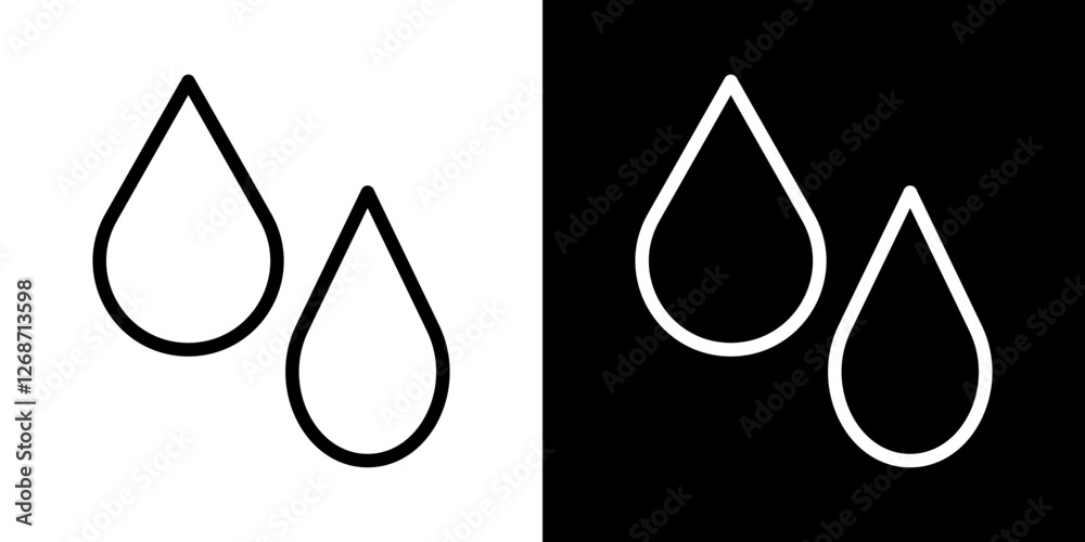 Blood drops icons vectors set in stroke line style. Blood drops icons vectors set in stroke line style.