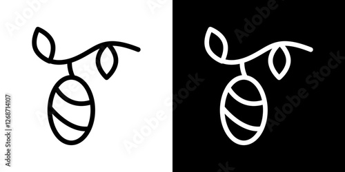 Cocoon icons vectors set in stroke line style.