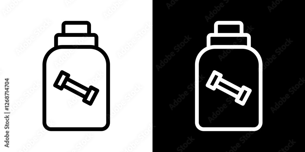 Fitness supplement icons vectors set in stroke line style. Fitness supplement icons vectors set in stroke line style.