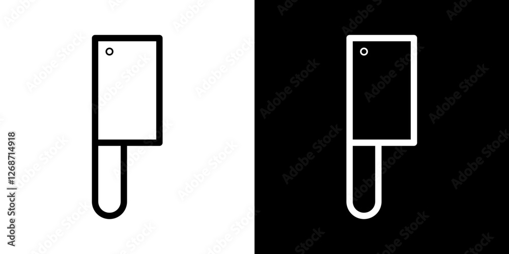 Hatchet icons vectors set in stroke line style.