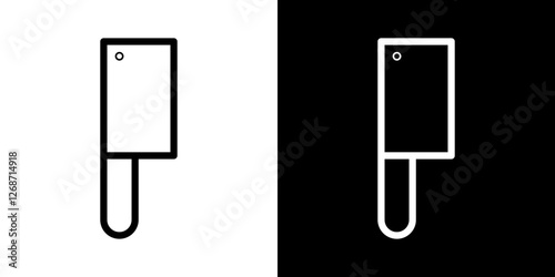 Hatchet icons vectors set in stroke line style.