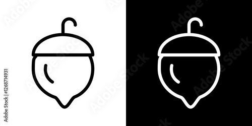 Hazelnut icons vectors set in stroke line style.