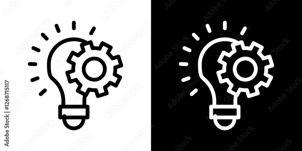 Innovation icons vectors set in stroke line style. Innovation icons vectors set in stroke line style.