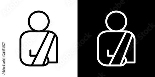 Injury icons vectors set in stroke line style.