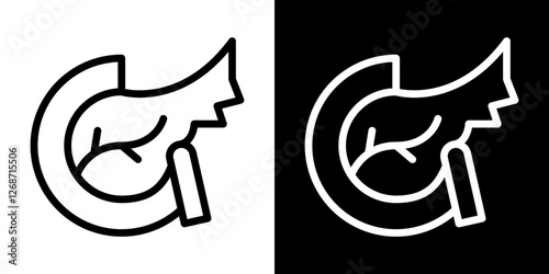 pancreas icons vectors set in stroke line style.