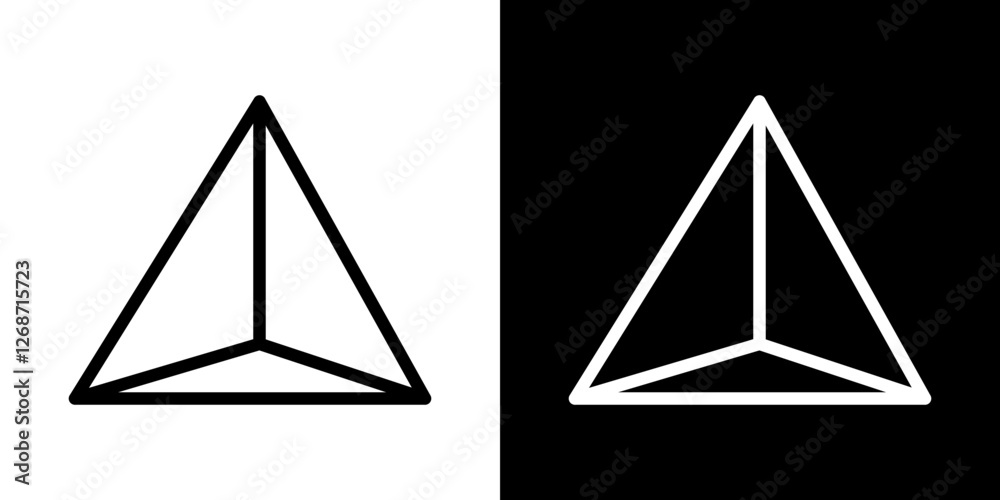 Prism icons vectors set in stroke line style. Prism icons vectors set in stroke line style.