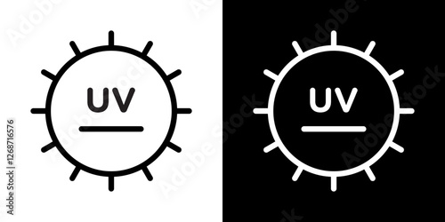 UV icons vectors set in stroke line style.