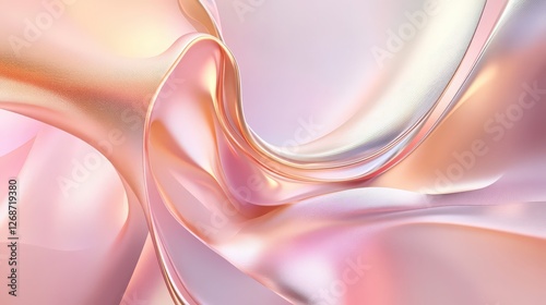 Wallpaper Mural Elegant Abstract Flowing Silk Fabric in Rose Gold and Pastel Hues Torontodigital.ca