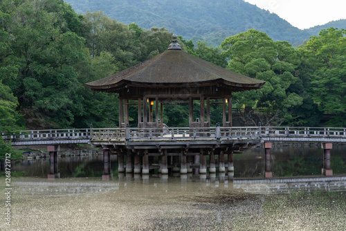 Obraz na płótnie Ukimido Pavilion in Nara park early in the morning w salonie