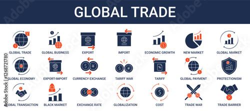 Global Trade icon set collection