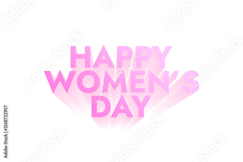 happy women's day 3D text