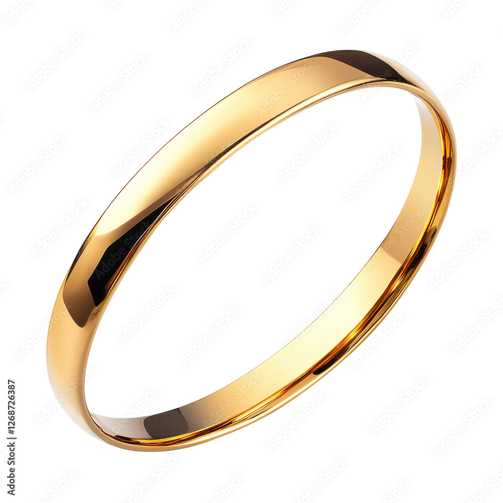 A polished gold ring with a smooth, circular design, showcasing its elegant simplicity and reflective surface. A polished gold ring with a smooth, circular design, showcasing its elegant simplicity and reflective surface.