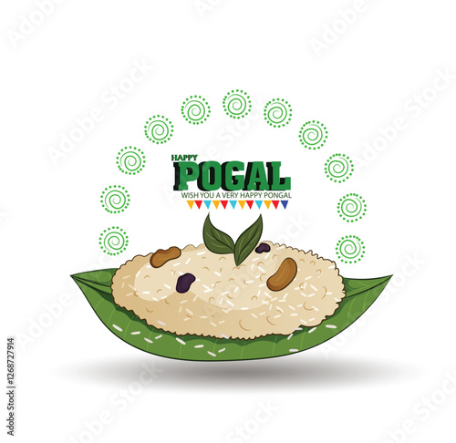 Happy Pongal festival of Tamil Nadu India for card, banner background.