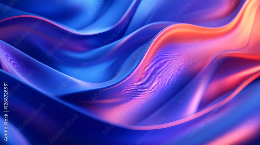 Obraz premium Flowing,Color,Gradient,Wave,Silk - like Texture,Light and shadow,Dreamy,Abstract,Art,Gentle,Curve,Dynamic,Visual,Gorgeous,Elegant,Agile,Changing,Charm,Harmony,Delicate