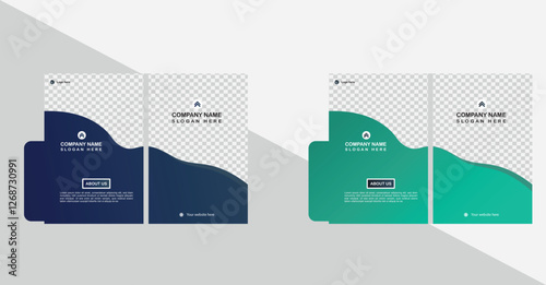 Unique mordern file folder design with RGB color mood and vector file