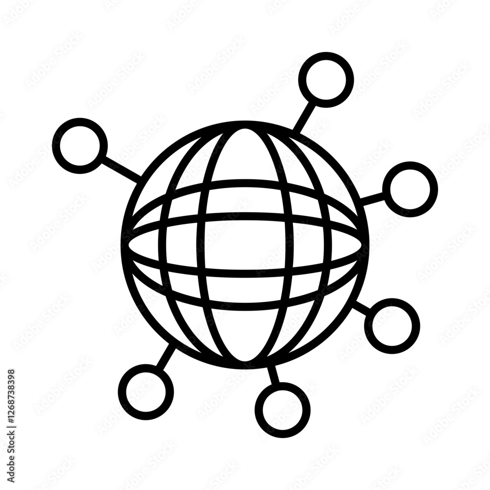 Globe Connecting Icon