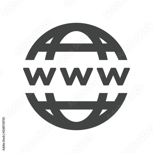 Web icon globe line design